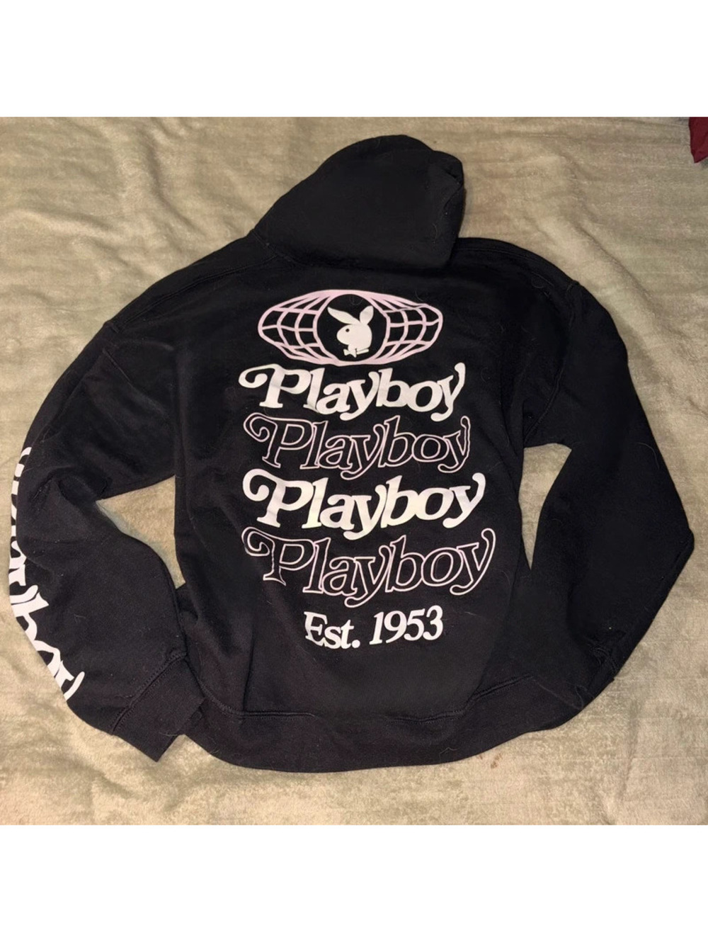 Playboy Y2K black and pink bunny graphic hoodie